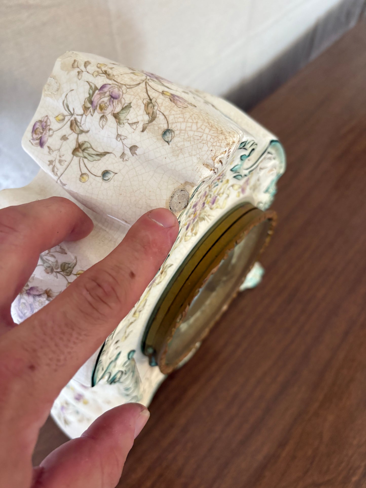 Ansonia Porcelain Mantle Clock