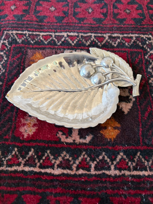 Art Deco Silver-Plated Leaf Dish
