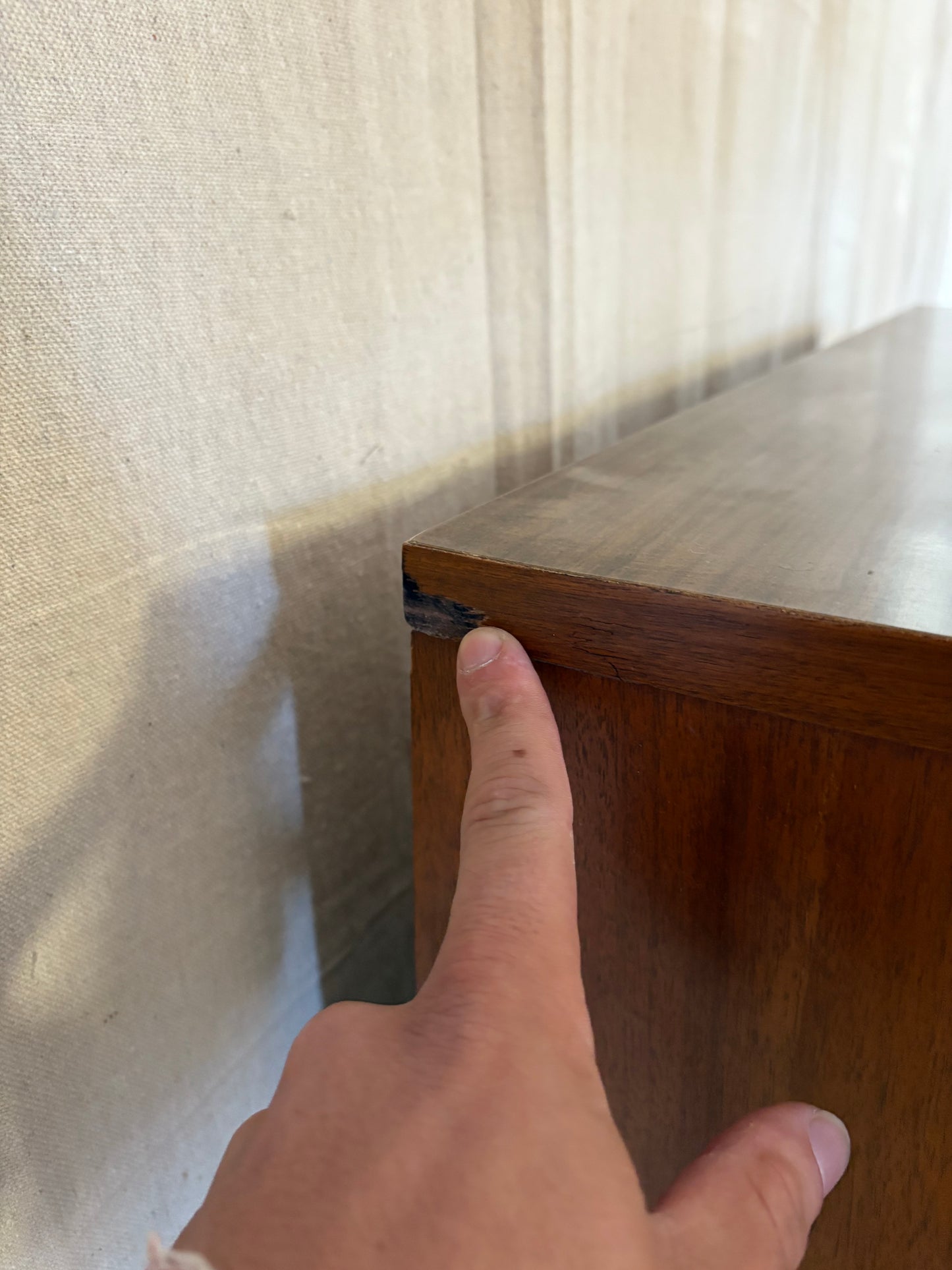 MCM Brass-Pull Tall Chest