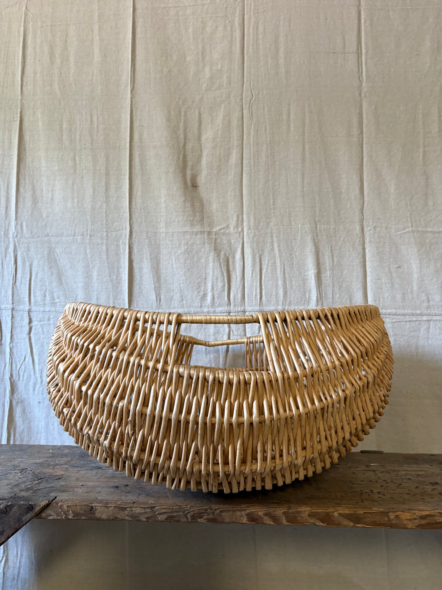 Vintage Woven Reed Basket