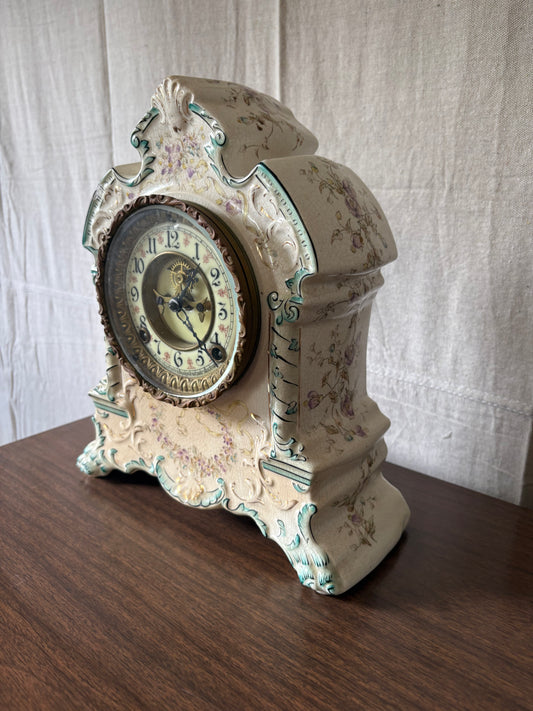 Ansonia Porcelain Mantle Clock