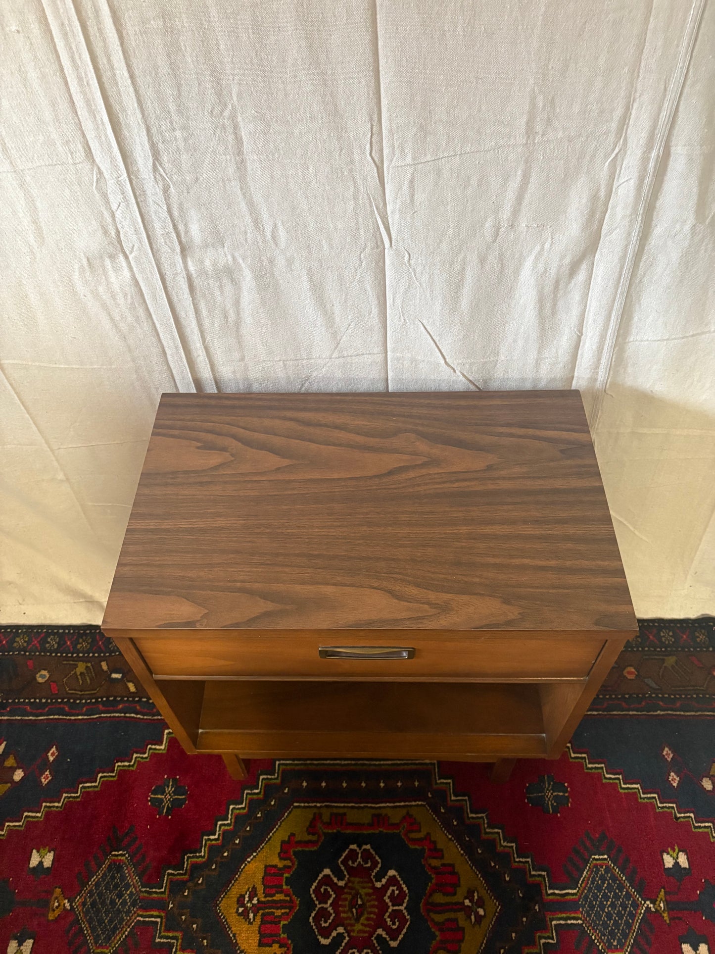 MCM Brass-Pull Nightstand