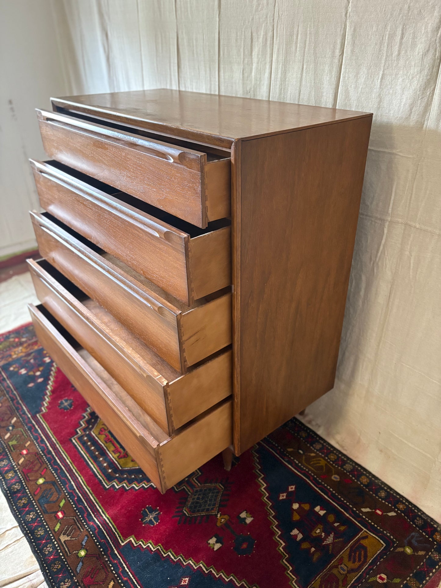 MCM Walnut Tall Chest