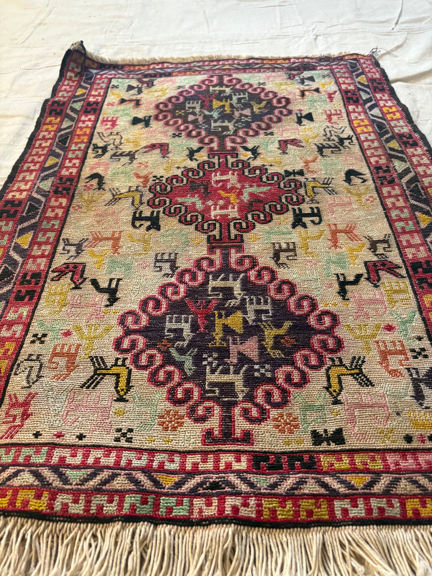Small Soumak Area Rug | 3’2” x 2’3”