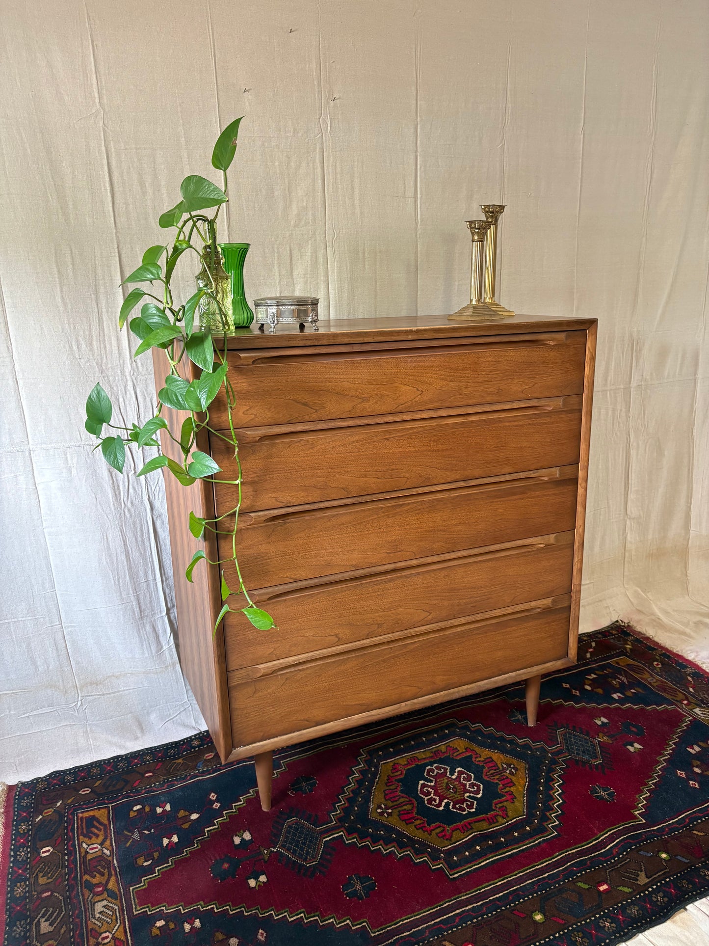 MCM Walnut Tall Chest