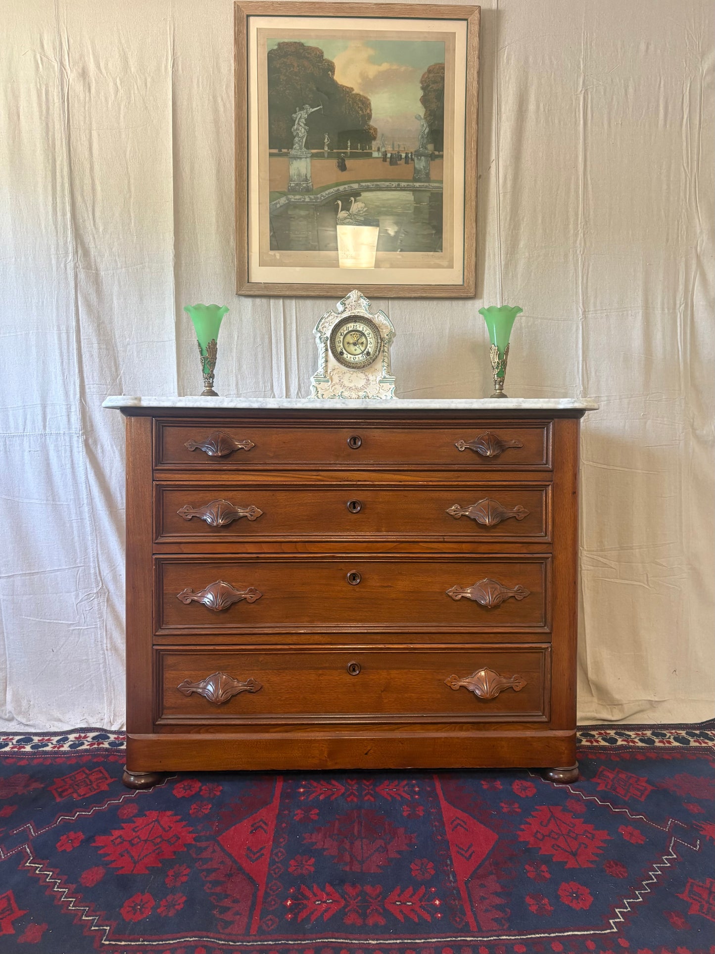 Antique Marble Top Chest of Drawers