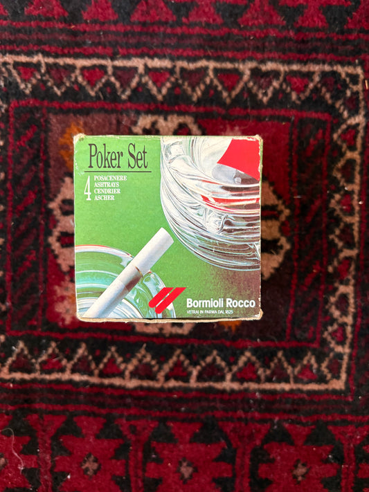 Bormioli Rocco “Poker Set” Ashtrays