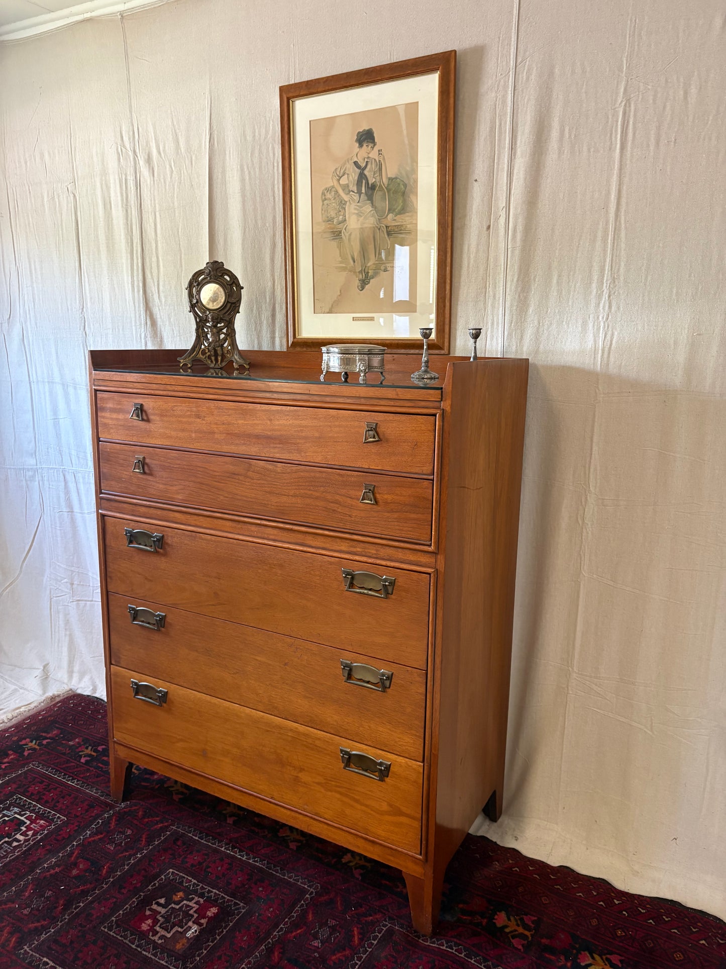 Walnut MCM Tall Chest