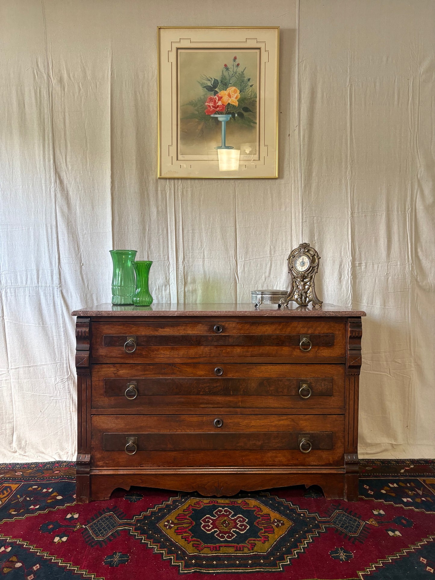 Eastlake Marble Top Dresser