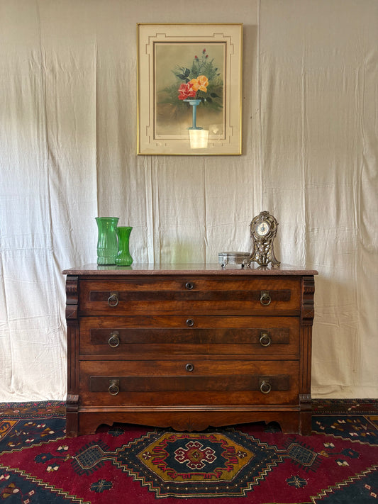 Eastlake Marble Top Dresser