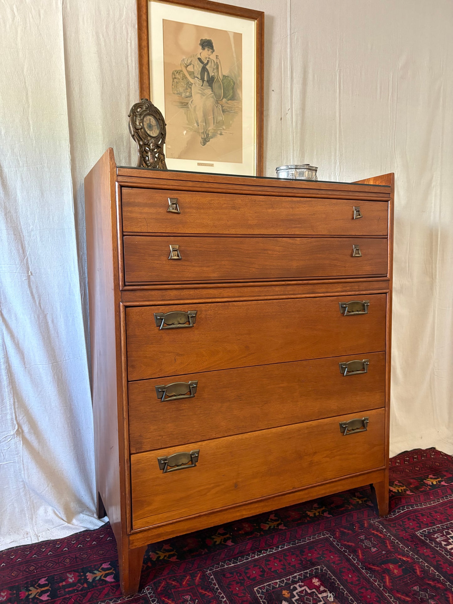 Walnut MCM Tall Chest