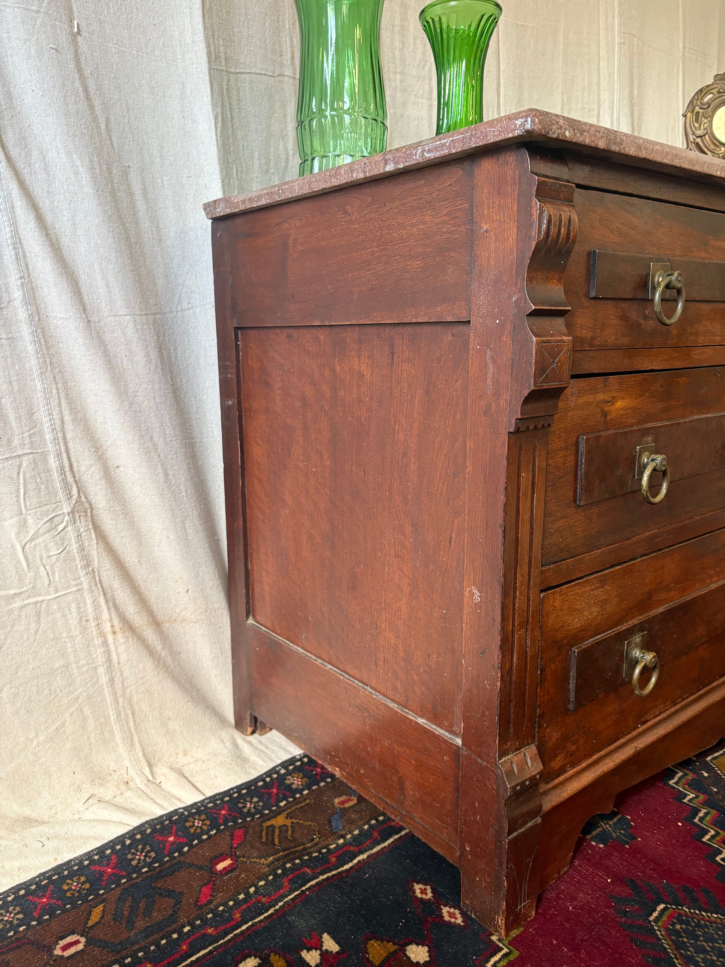 Eastlake Marble Top Dresser