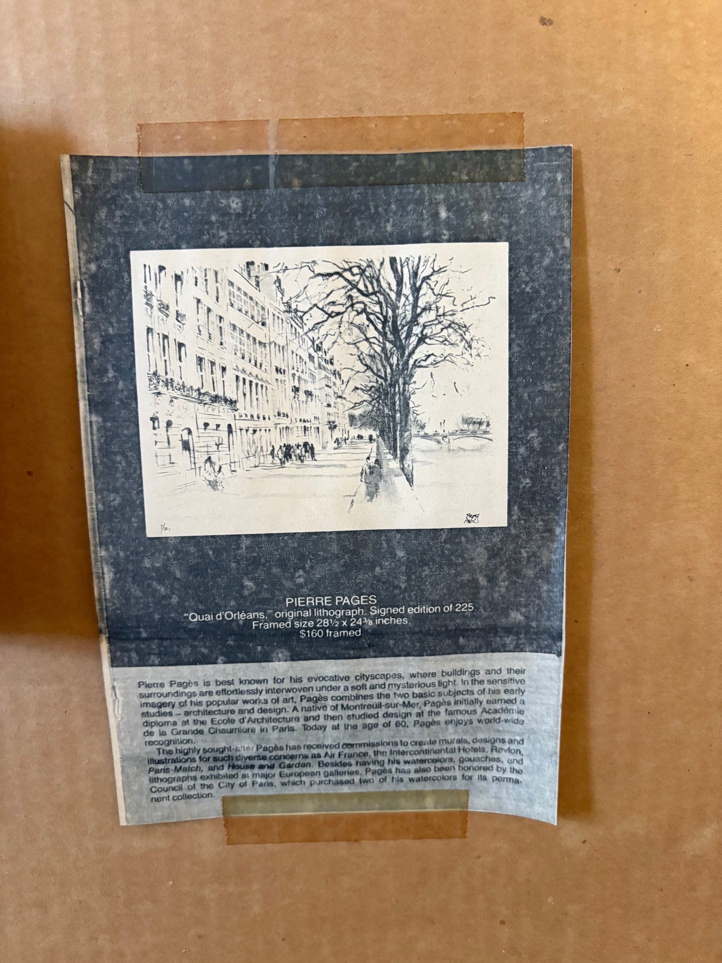 “Quai d’Orléans” Signed Print