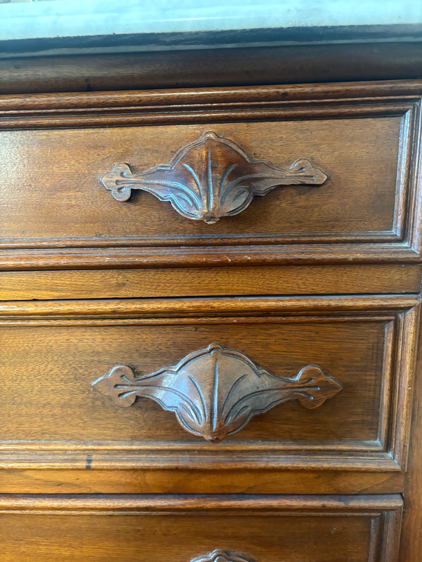 Antique Marble Top Chest of Drawers