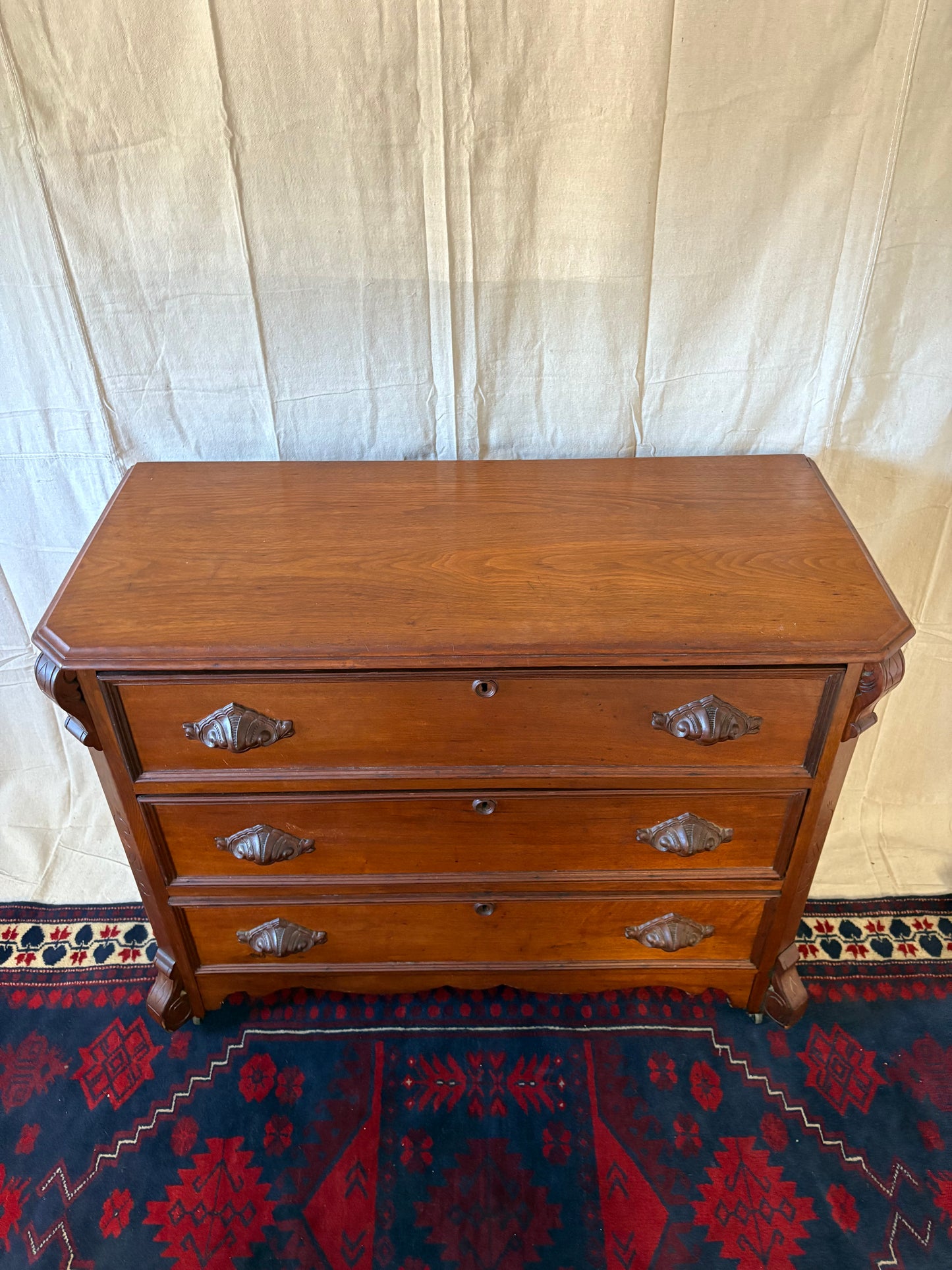 Walnut Eastlake Dresser