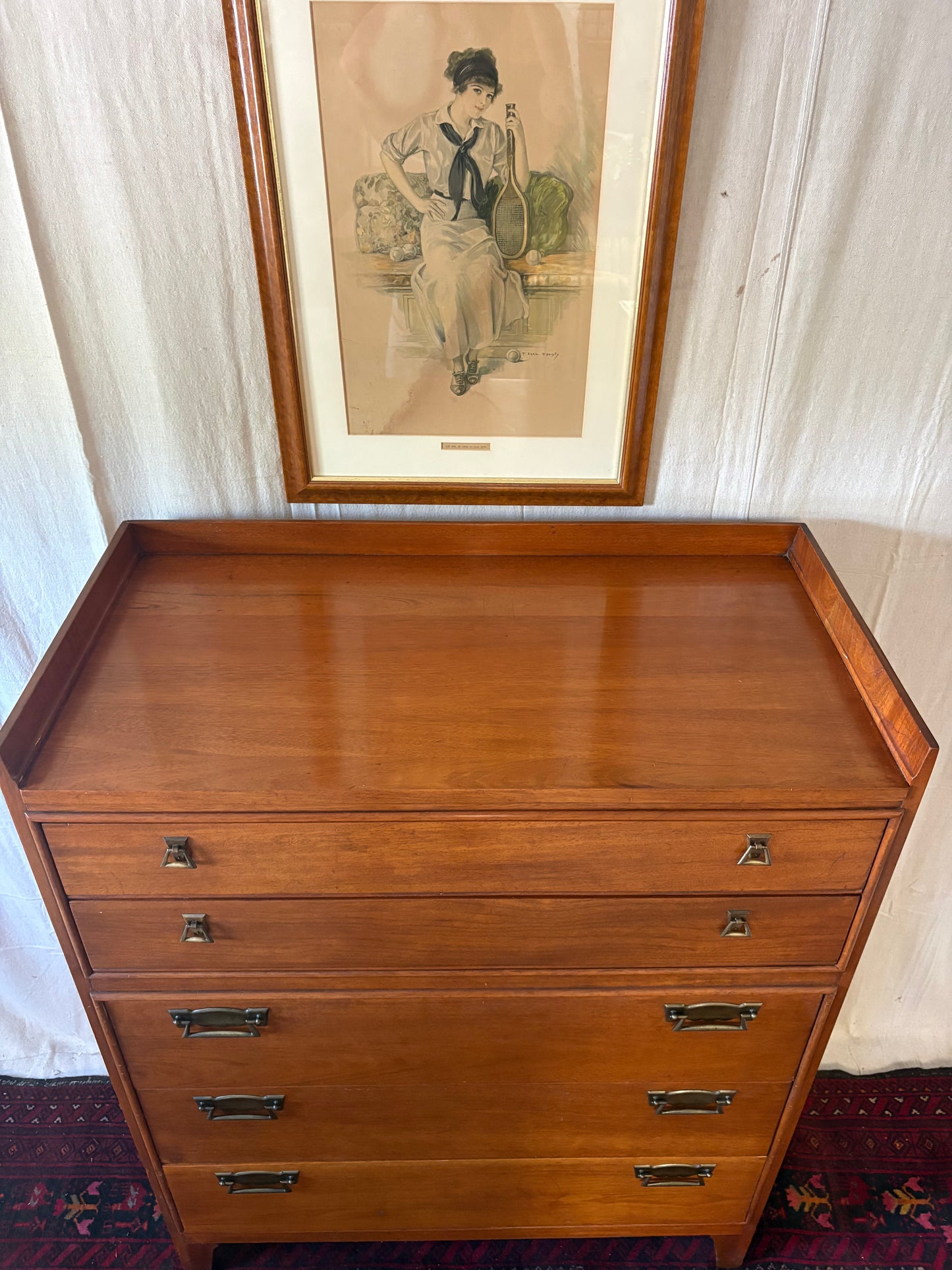 Walnut MCM Tall Chest