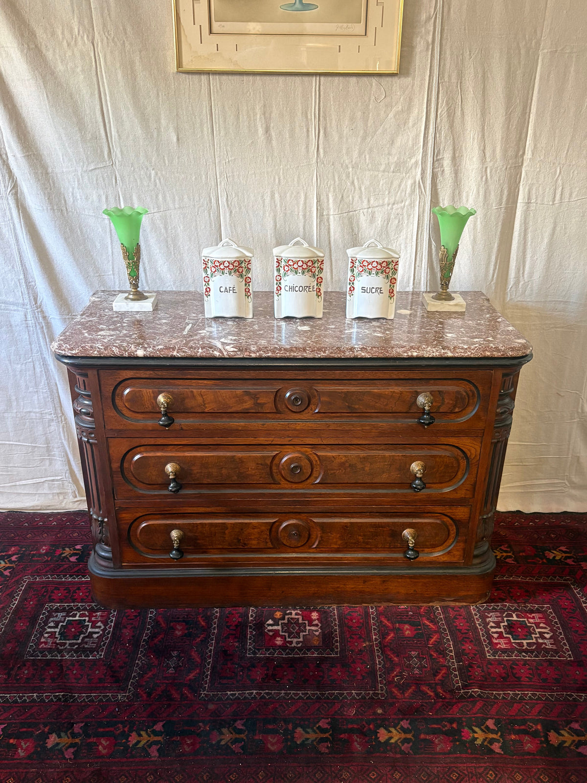 Marble-Top Chest of Drawers