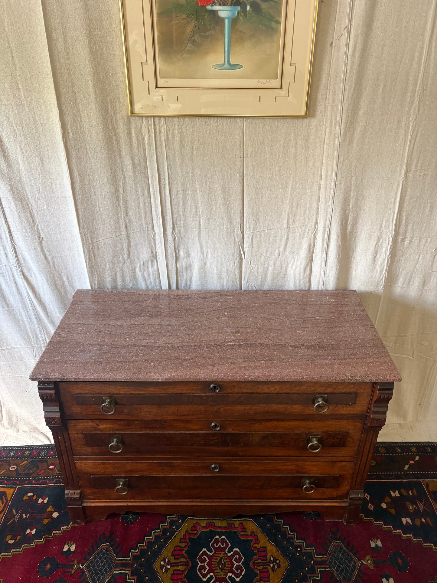 Eastlake Marble Top Dresser