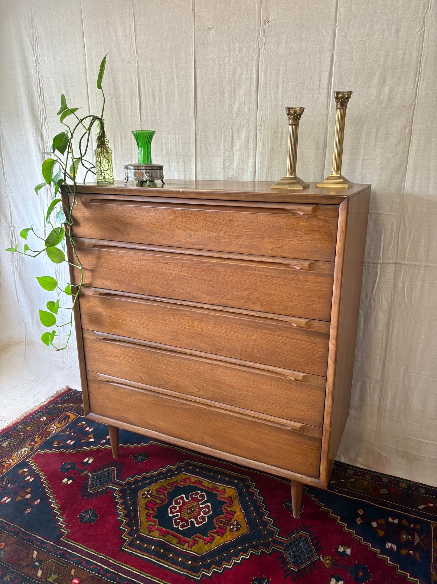 MCM Walnut Tall Chest
