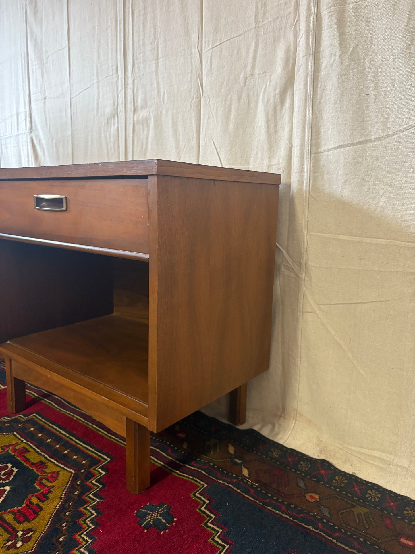 MCM Brass-Pull Nightstand