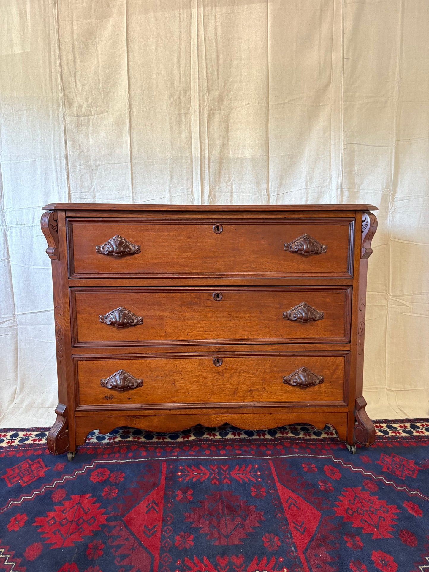 Walnut Eastlake Dresser