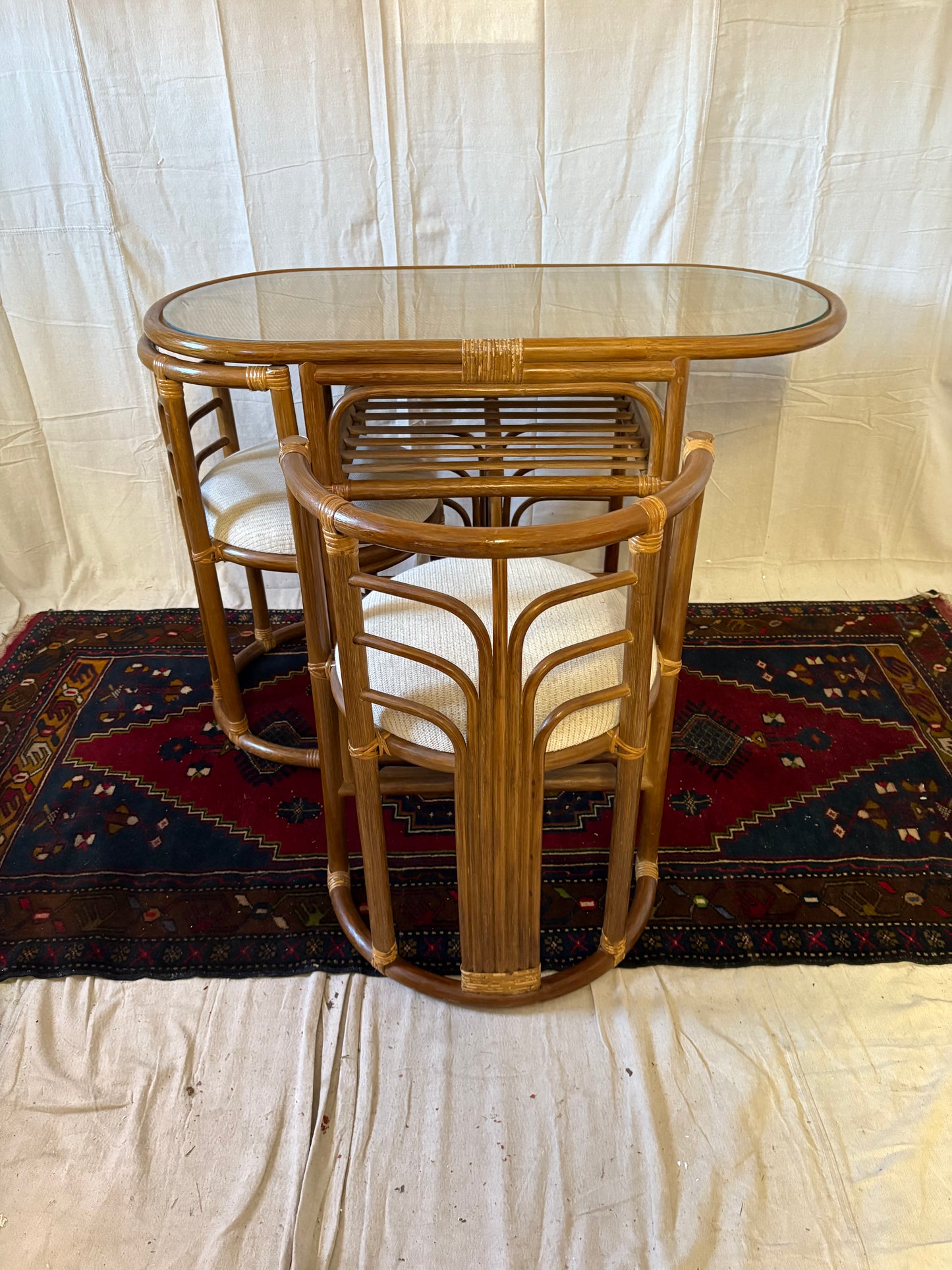 Rattan Honeymoon Bistro Set