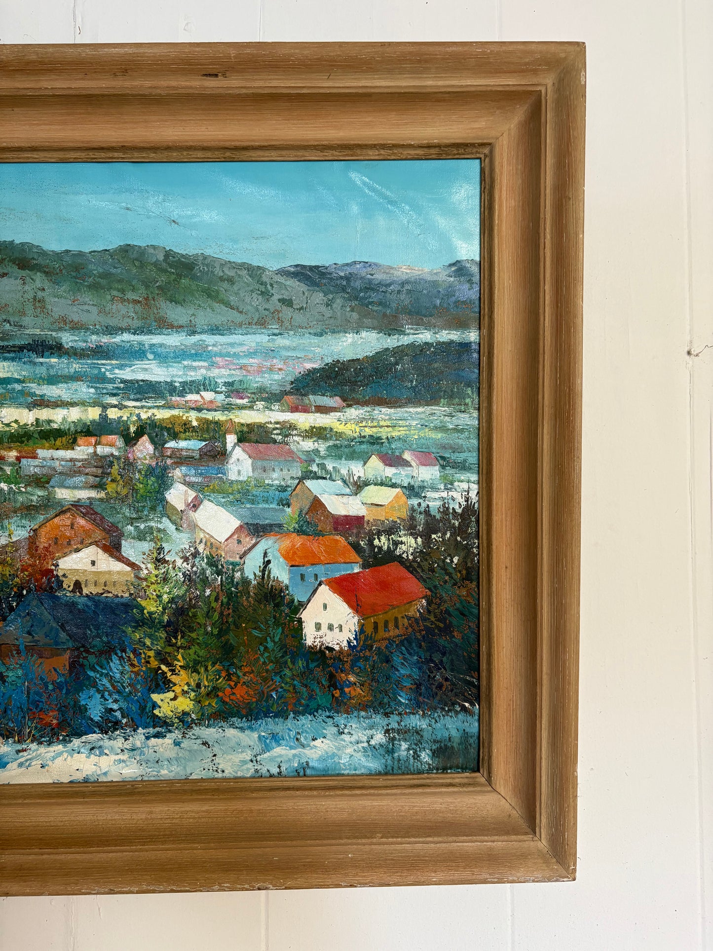 Harbor Town Oil Painting