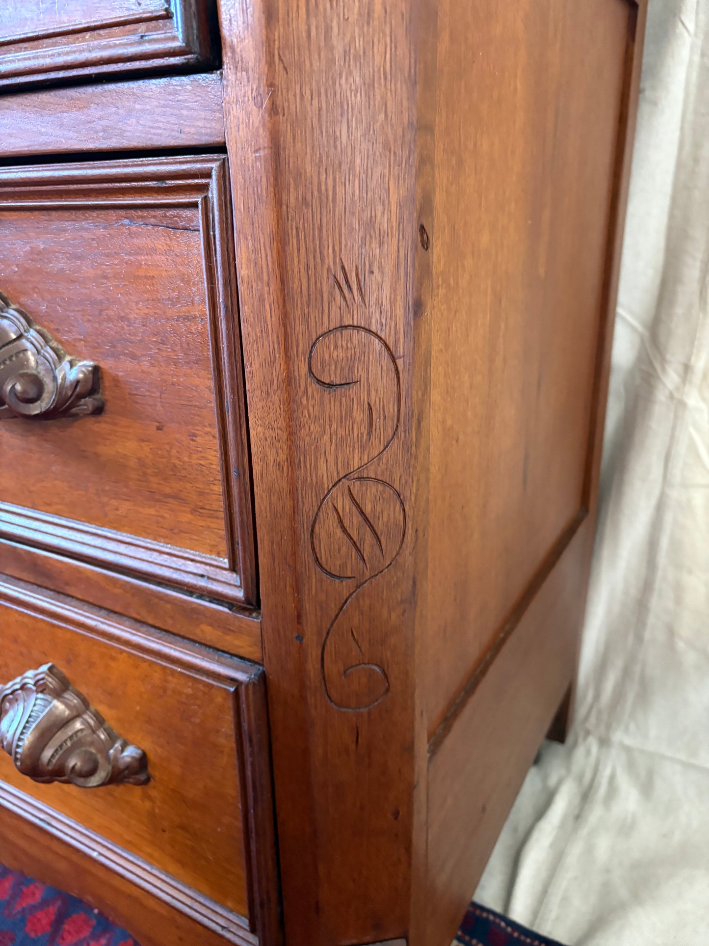 Walnut Eastlake Dresser