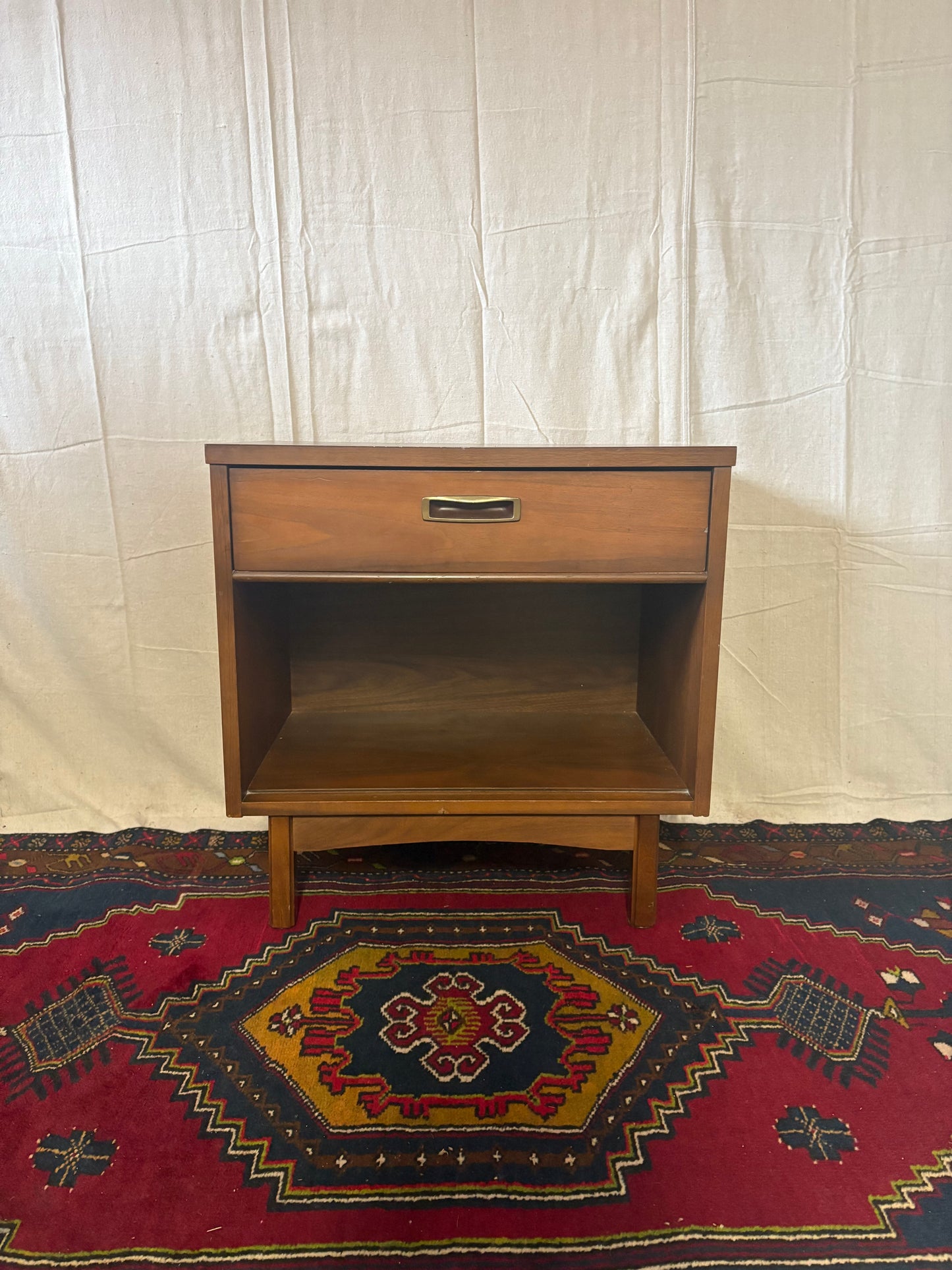 MCM Brass-Pull Nightstand