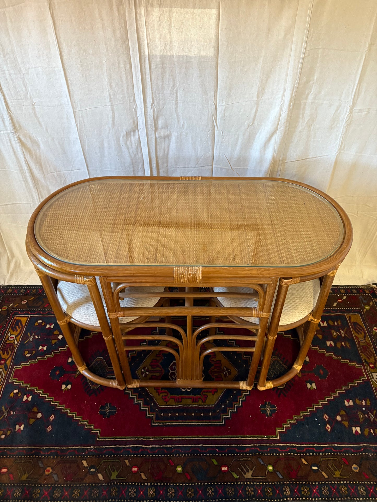 Rattan Honeymoon Bistro Set