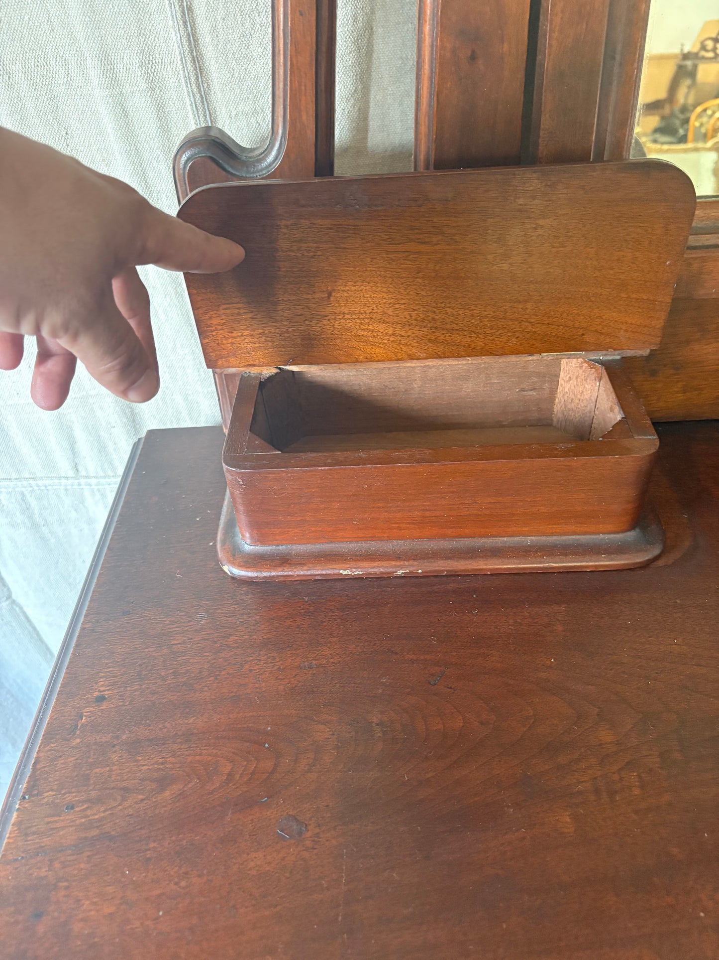 Victorian Walnut Dresser with Mirror