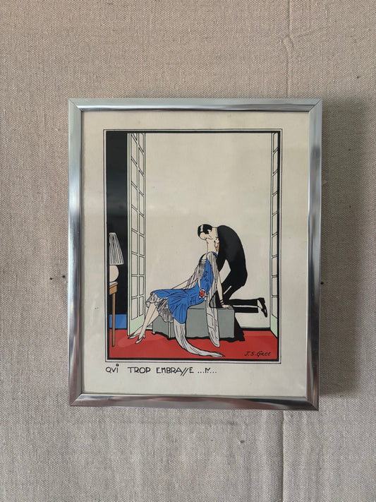 “Qui Trop Embrasse…M…” Print