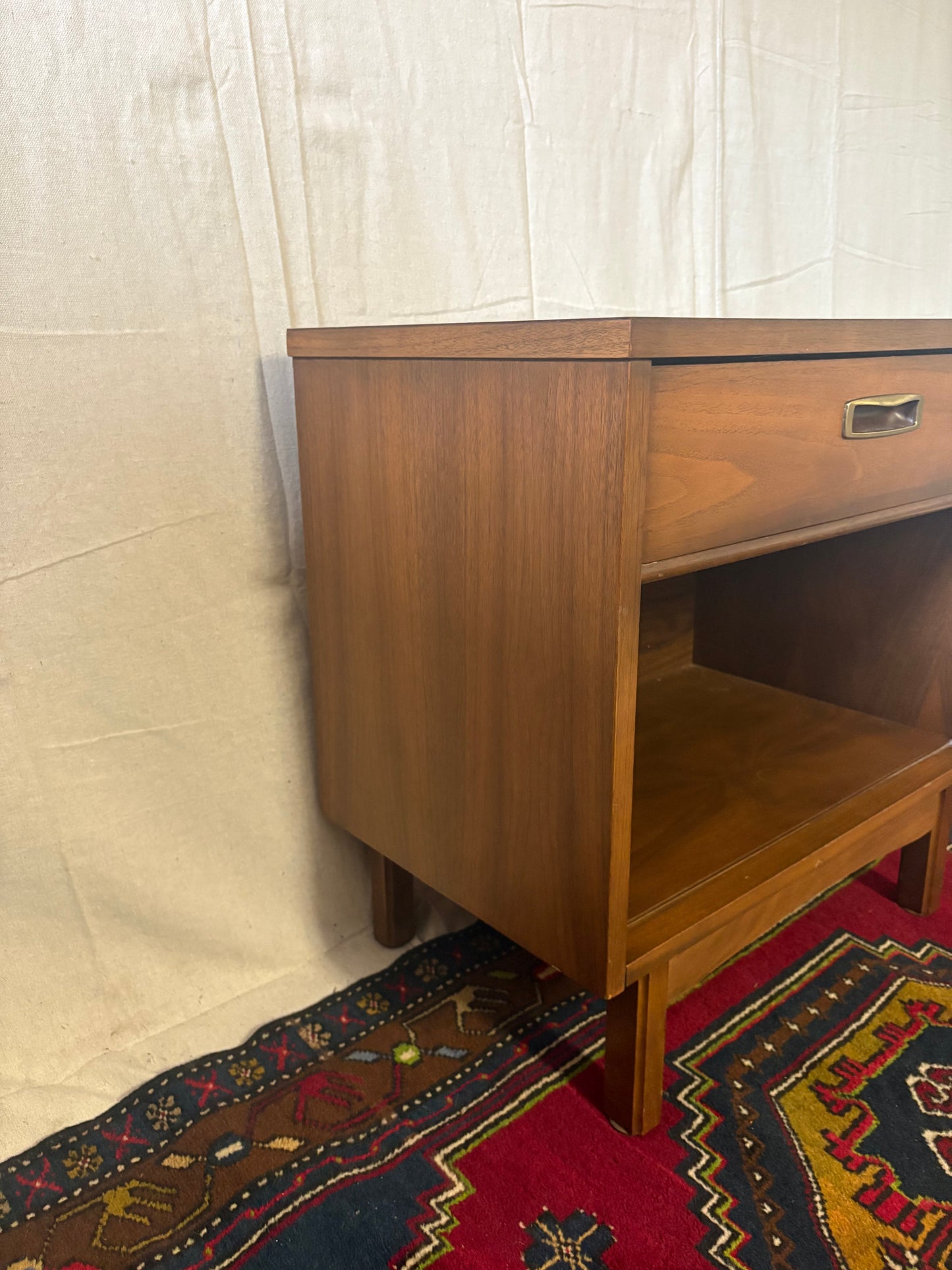 MCM Brass-Pull Nightstand