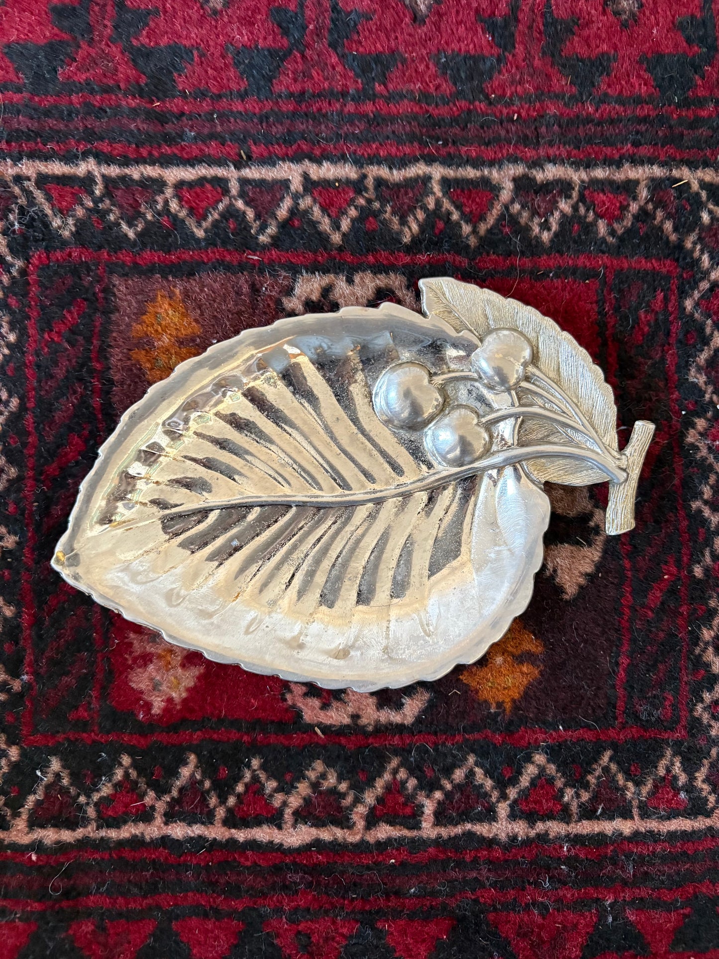 Art Deco Silver-Plated Leaf Dish