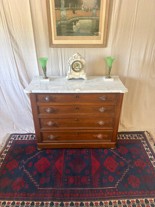 Antique Marble Top Chest of Drawers