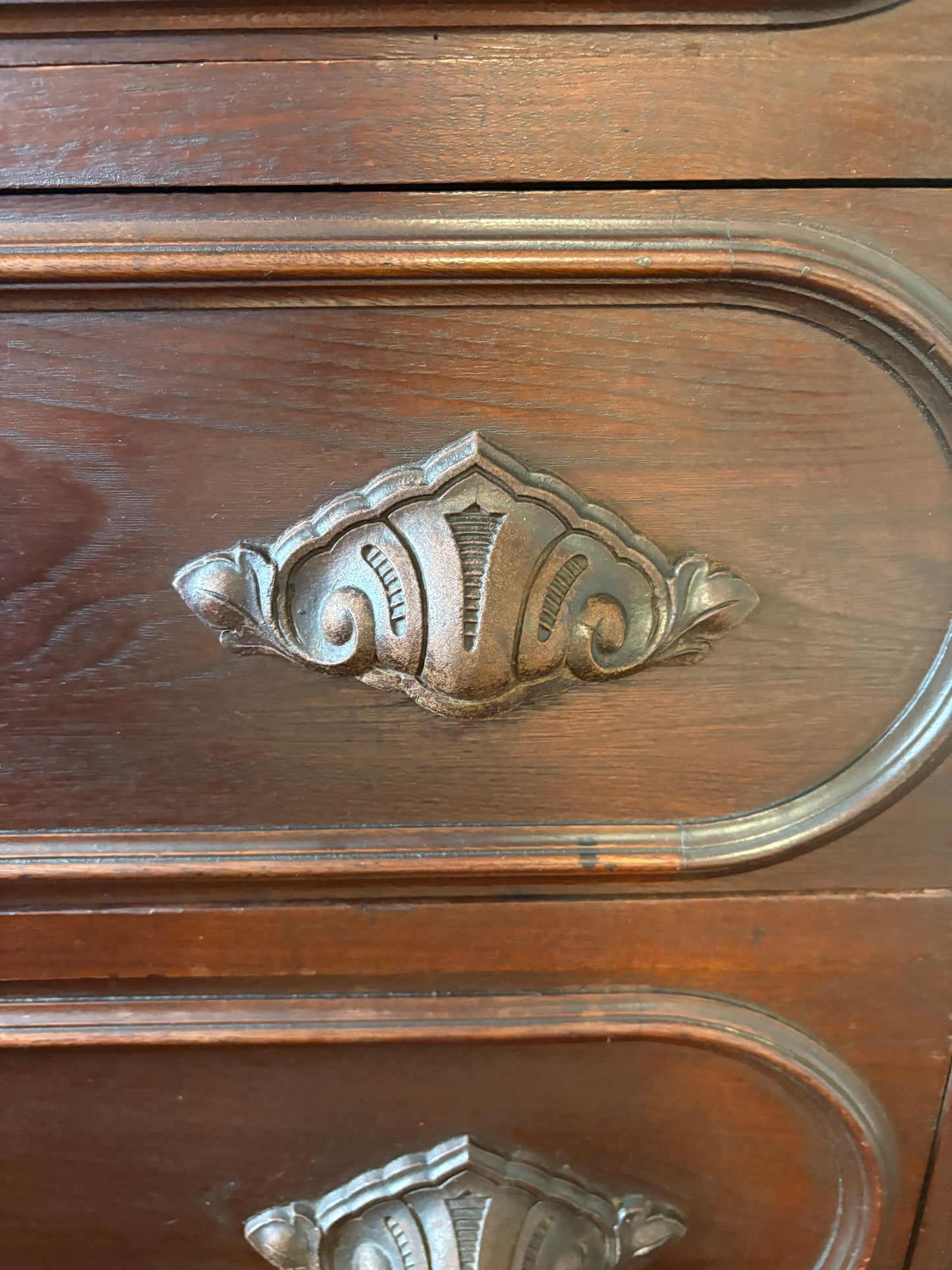 Victorian Walnut Dresser with Mirror