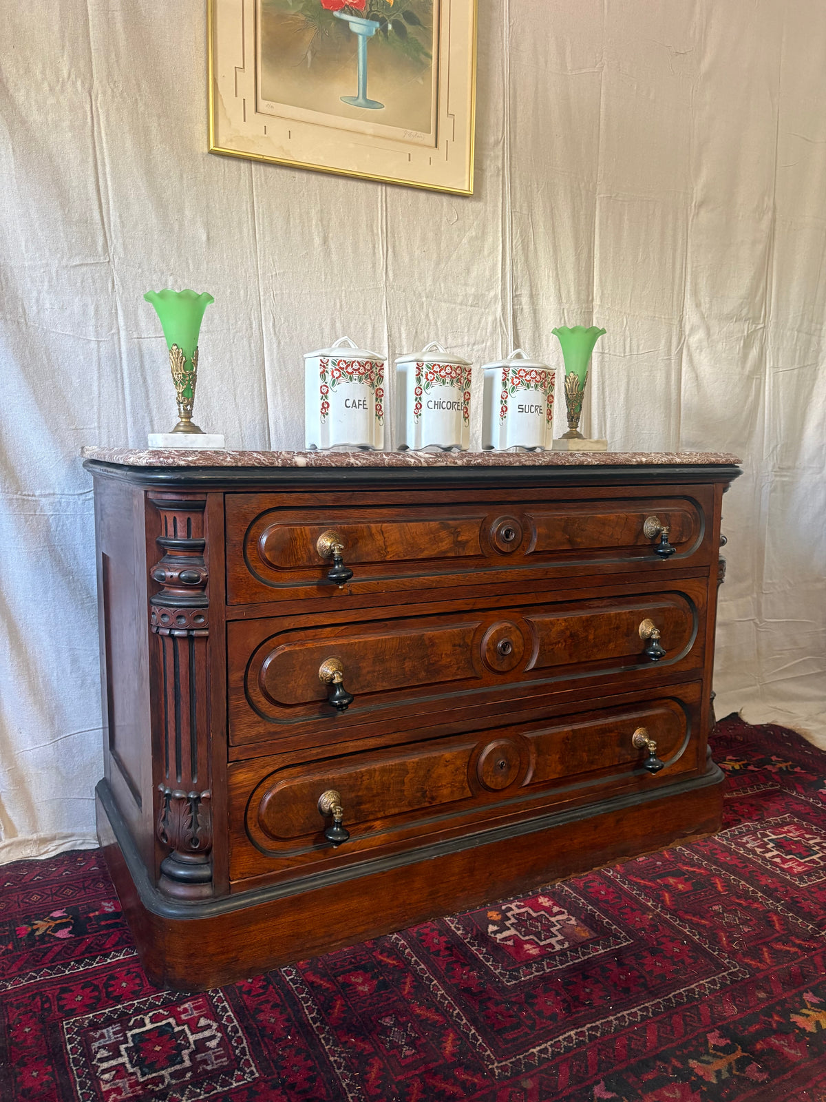 Marble-Top Chest of Drawers