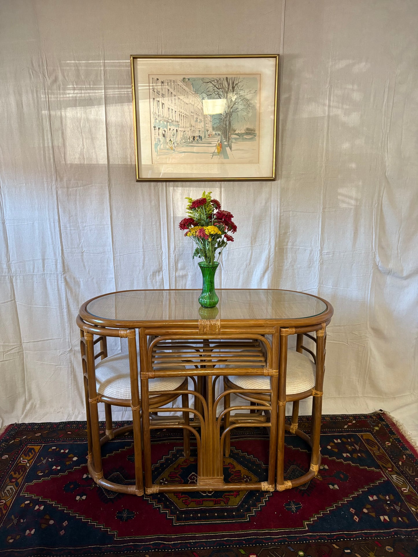 Rattan Honeymoon Bistro Set