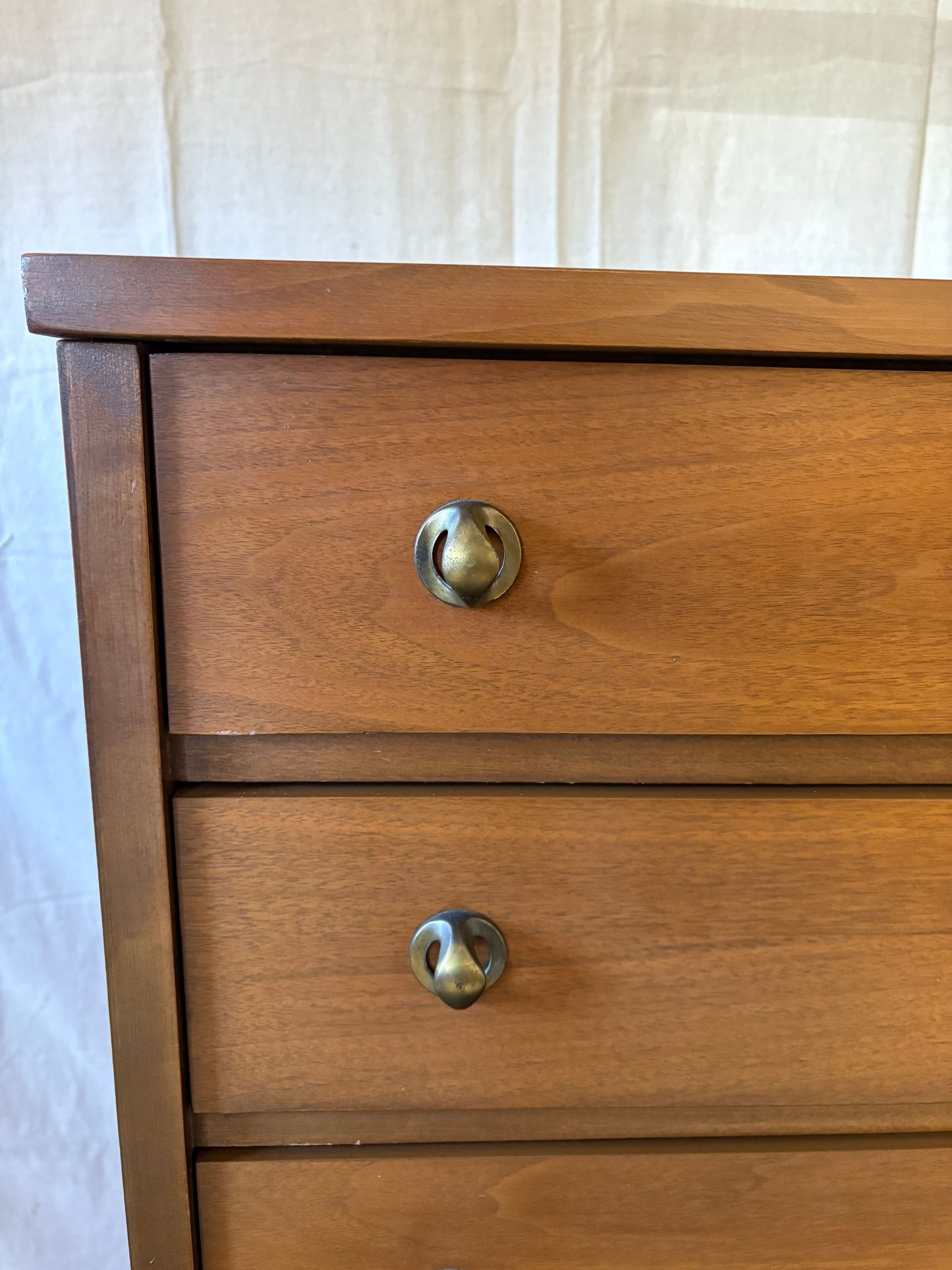 MCM Brass-Pull Tall Chest