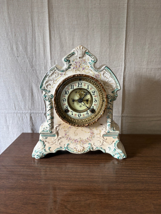 Ansonia Porcelain Mantle Clock