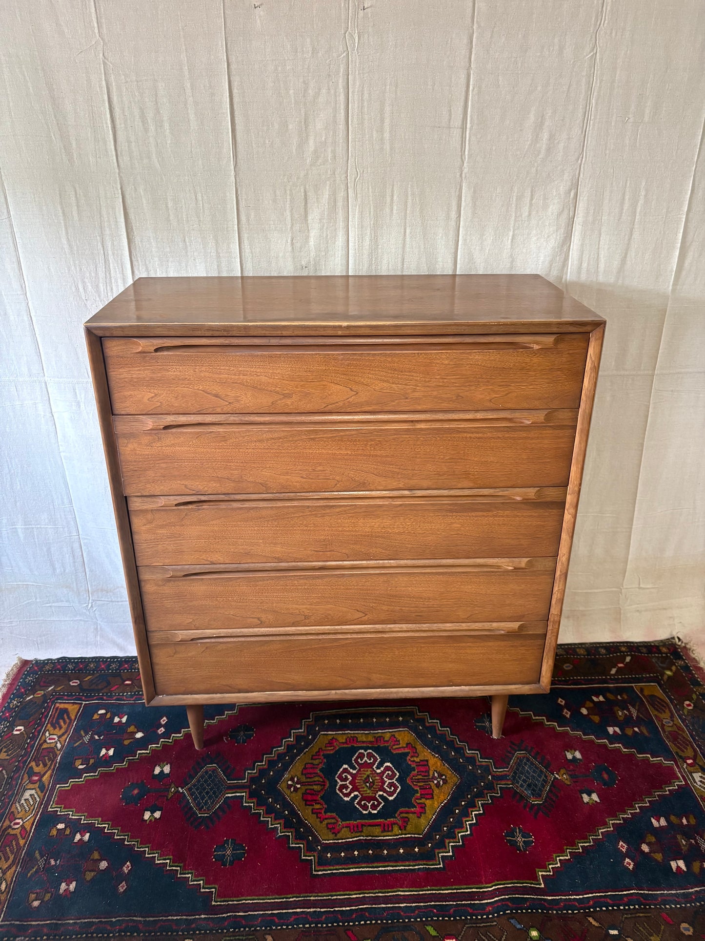 MCM Walnut Tall Chest