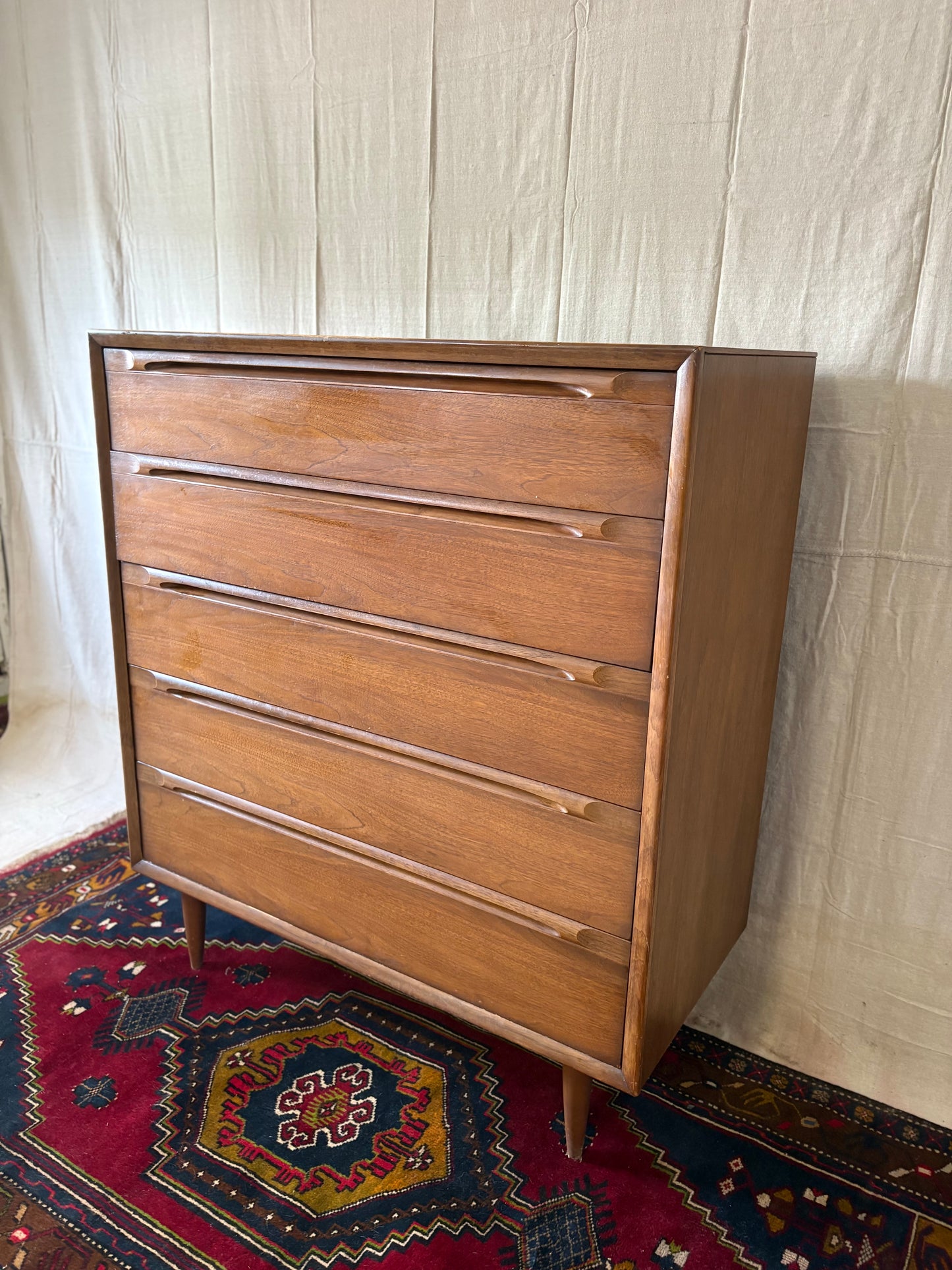 MCM Walnut Tall Chest
