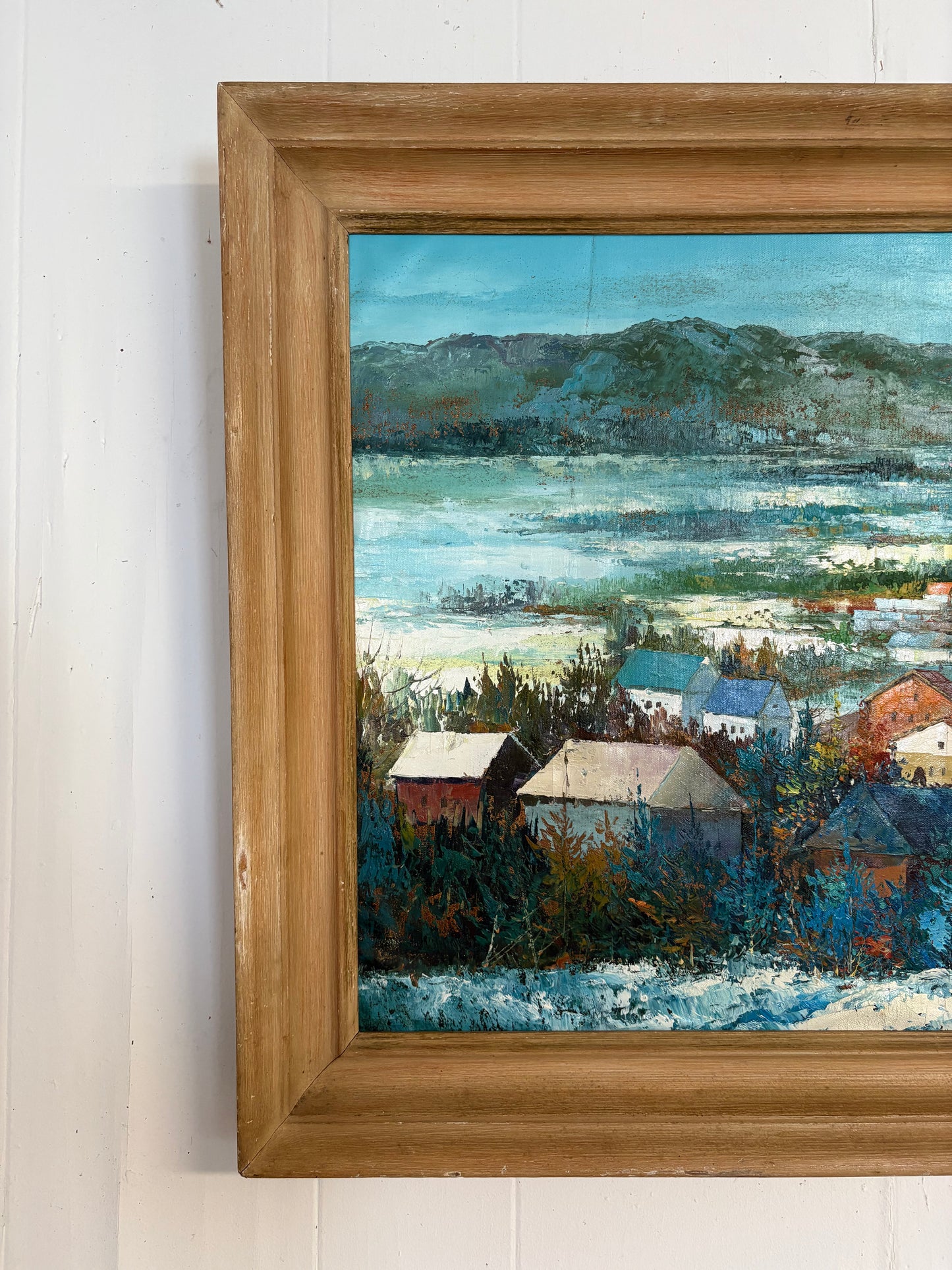 Harbor Town Oil Painting
