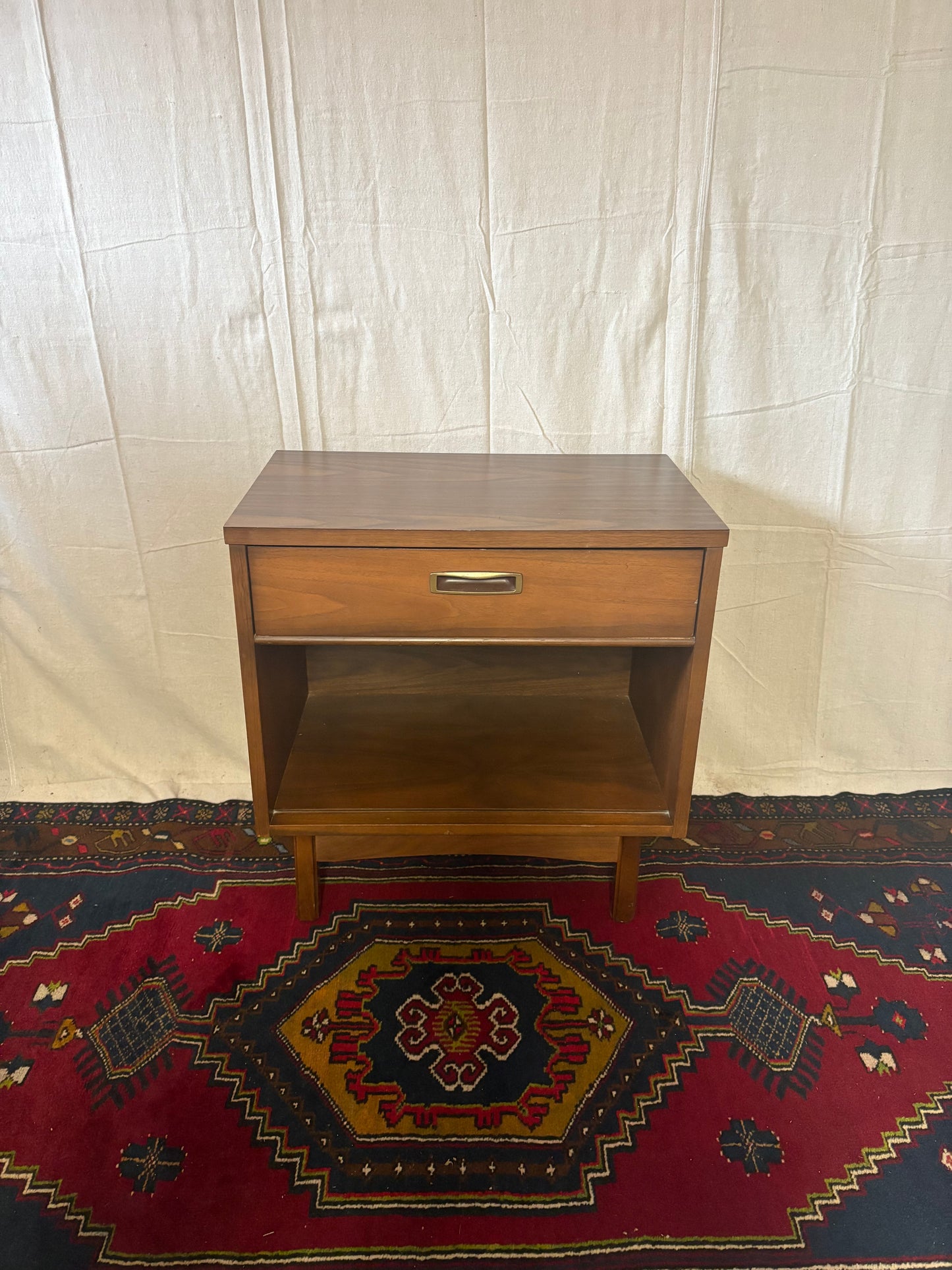 MCM Brass-Pull Nightstand