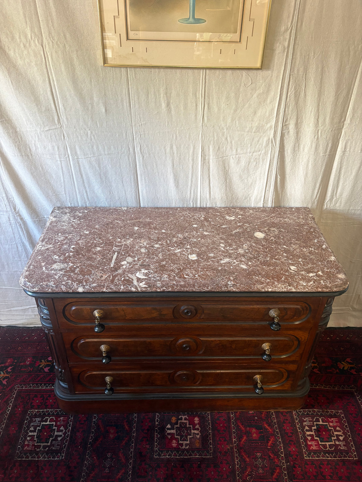 Marble-Top Chest of Drawers