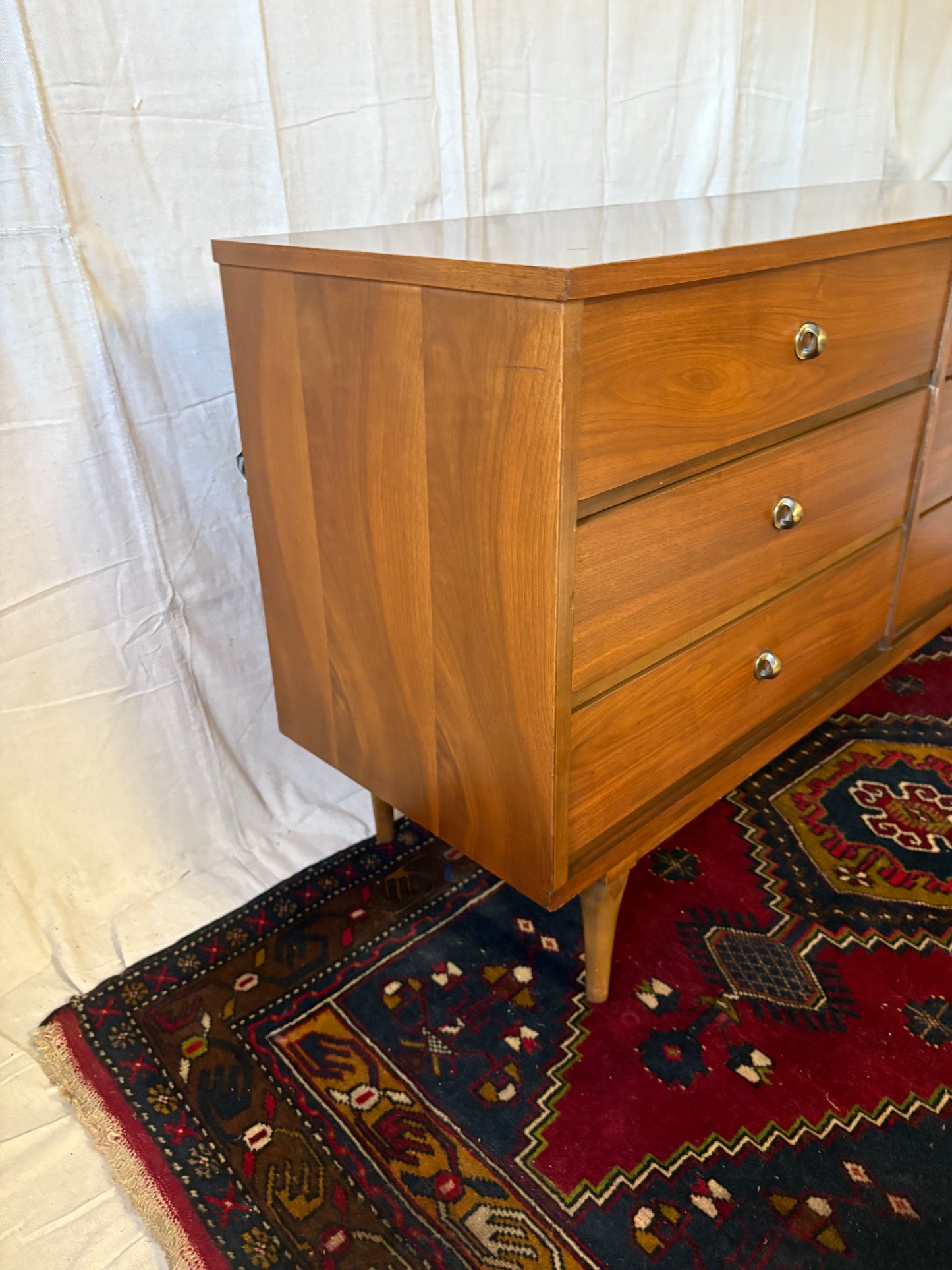 MCM Brass-Pull Double Dresser