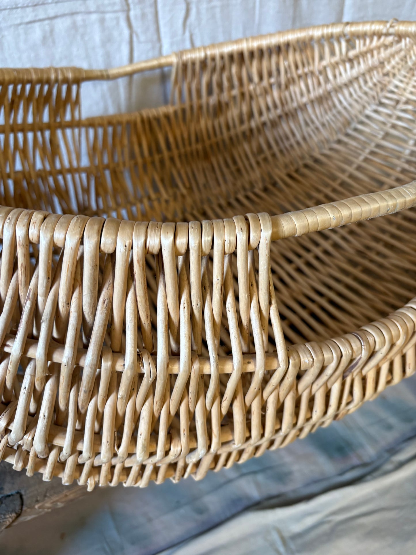 Vintage Woven Reed Basket
