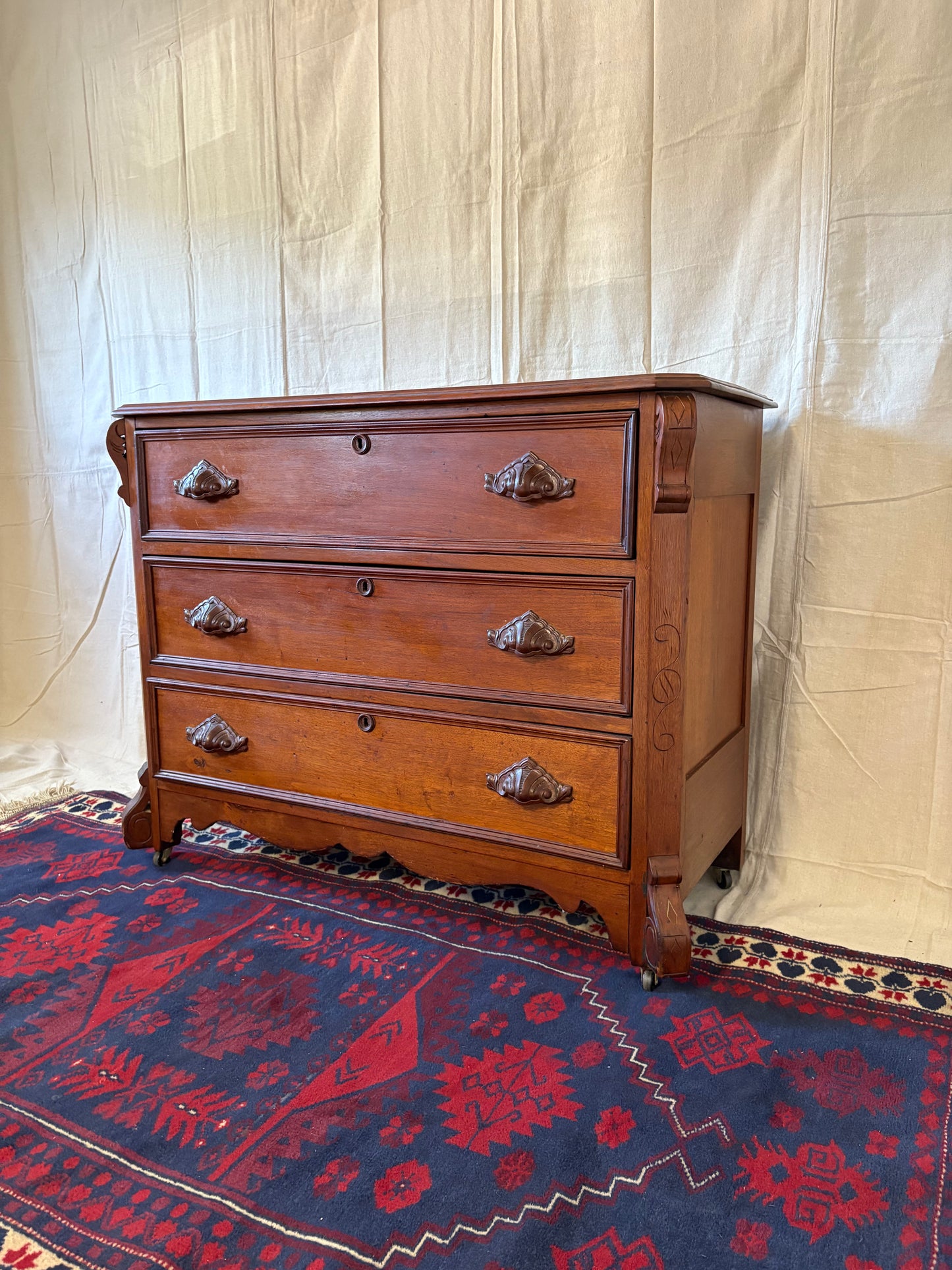 Walnut Eastlake Dresser