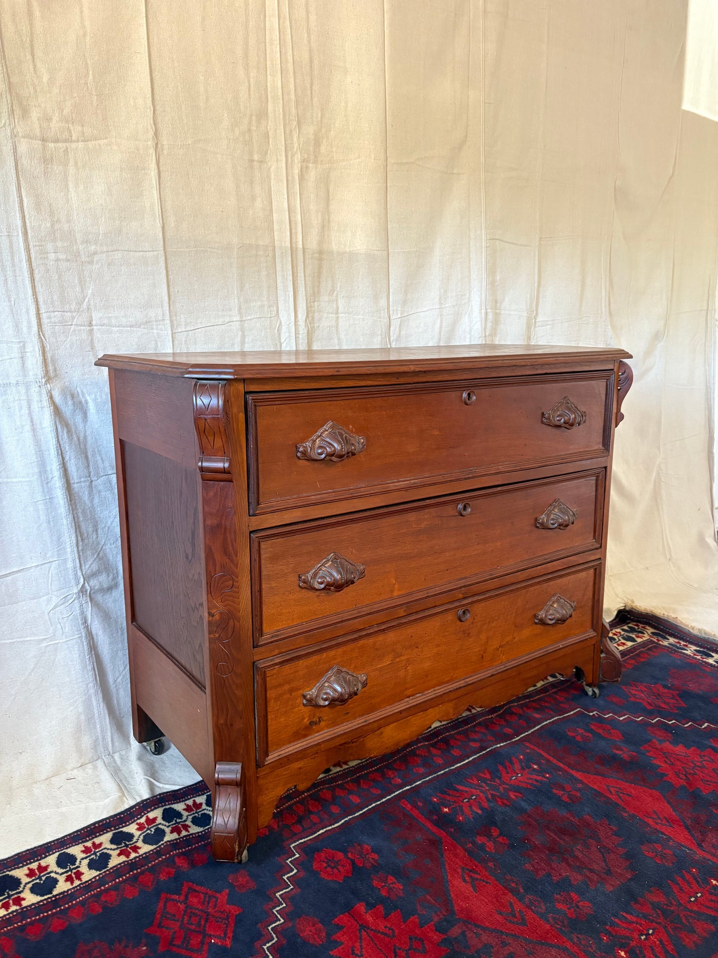 Walnut Eastlake Dresser