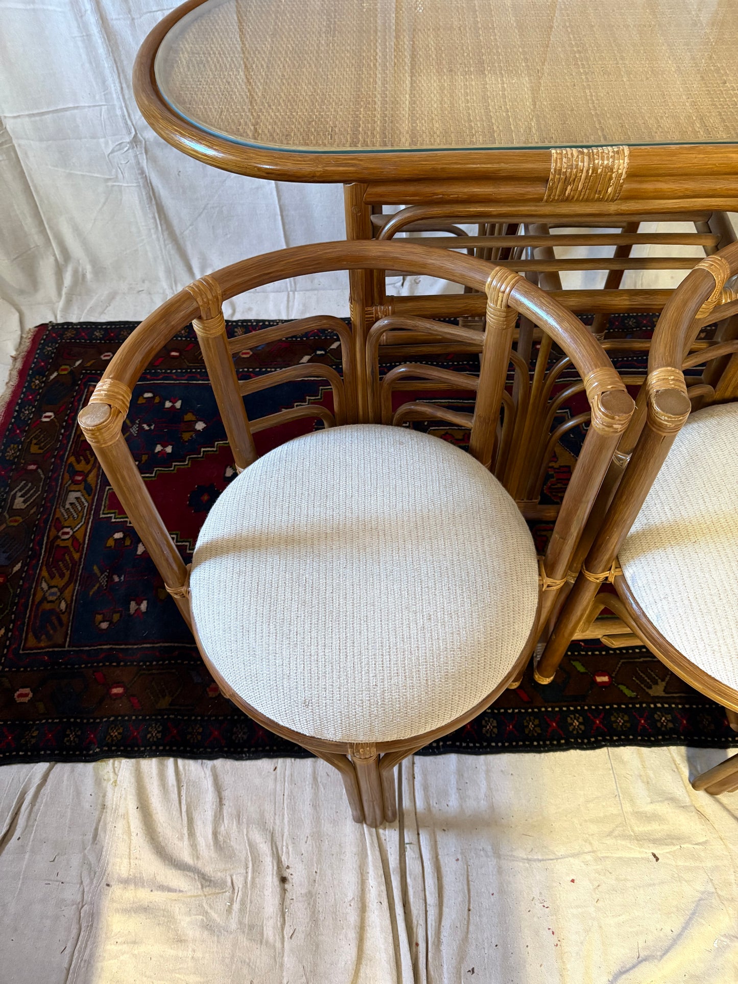 Rattan Honeymoon Bistro Set